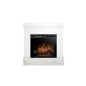 Diro - chimenea eléctrica LED independiente - mármol blanco / cristal 23'