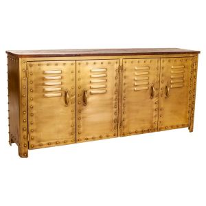 Aparador de metal marrón 152x35x71