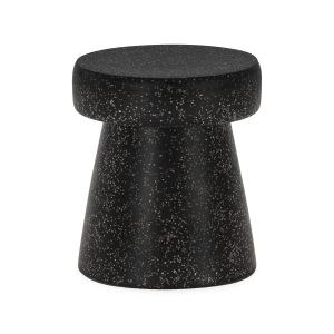 Taburete 40x40x46 fibra de piedra negro