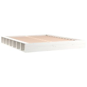 vidaXL estructura de cama de madera maciza blanca 200x200 cm