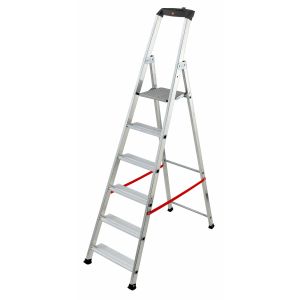 Hailo-8846-011-escalera de tijera profesional alu pro (6 peldaños)