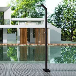 Ducha de piscina niagara acero inox negro mate | poolimex