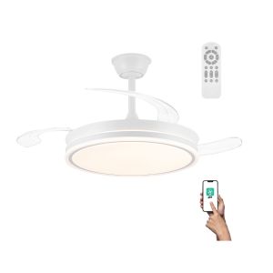 Ventilador LED aspas plegables miso evo blanco 72w