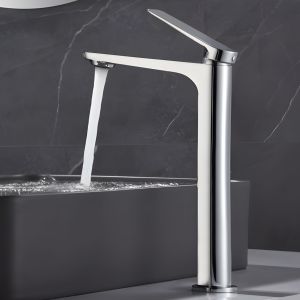 Imex - grifo monomando lavabo caño alto cromado serie nápoles