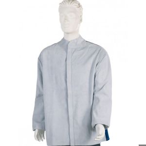 Chaqueta de cuero para soldador - sf singer freres - 80 cm - azul - hombre