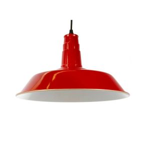 Lámpara techo roja estilo industrial diámetro 36cm E27
