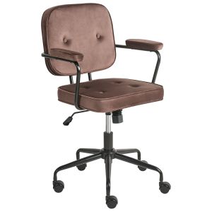 Silla de escritorio pawnee terciopelo marrón