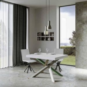 Mesa de comedor extensible 90x130 a 234 cm - blanco