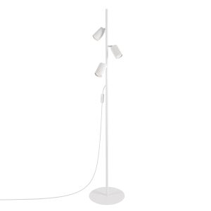 Lámparas de pie karbon 3 blanco aluminio 30x155x30cm