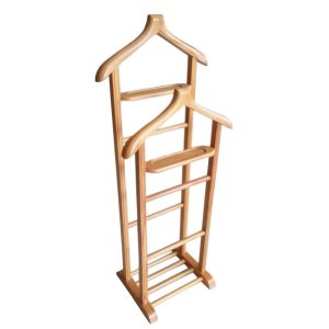 Perchero de madera "beta" - 33 x 46 x 120 cm - beige