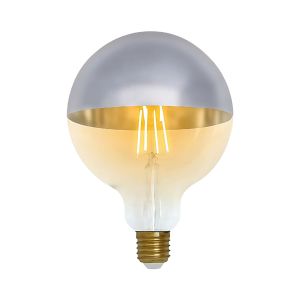 Bombilla LED globo g120 cúpula plata E27 8w equi.60w 806lm 2100k