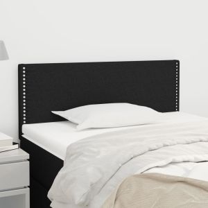 Cabecero de tela negro 80x5x78/88 cm