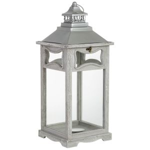 Farol de madera 24x24x60h cm
