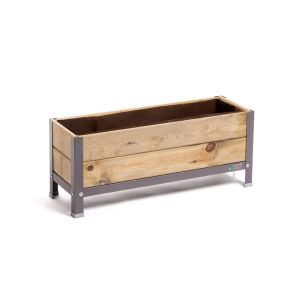 MI HUERTO URBAN | Huerto Urbano Menta, Cultivo Jardin | Gris 90x30x38cm