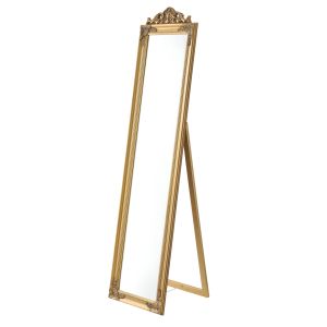 Espejo de pie inclinable 160 x 40 cm dorado