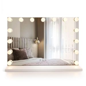 Rea espejo LED hollywood white, 58x45x12 cm