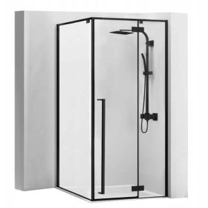Cabina de ducha fargo 90x90 black mat sin plato de ducha