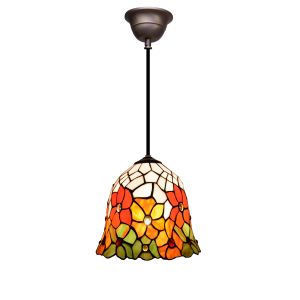 Lámpara colgante con cable tiffany serie bell ø 20cm