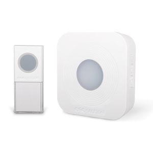 Scs sentinel - timbre sin cable 200m en campo libre - symplybell blanco