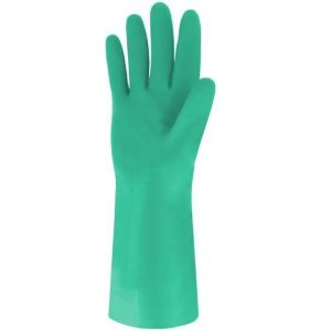 Guantes nitrilo flocados verdes 30 cm singer t.10 - nit153810