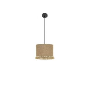 Colgante sibila 1xE27 negro/arena regx40x40 cm