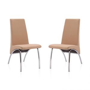 Pack 2 sillas de comedor 61x44 cm lise tex beige