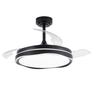 Ventilador de techo rizos negro cct regulable 106cm