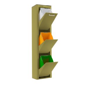 Cubo de reciclaje para cocina cubek, 3 compartimentos de 20 l, 60 l