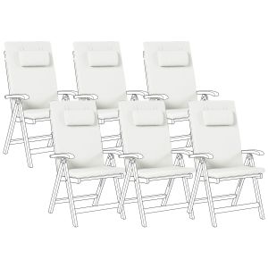 Cojín de asiento blanco crema java/amantea premium