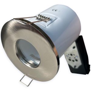 Foco bbc  ip65  aluminio cepillado con casquillo gu10