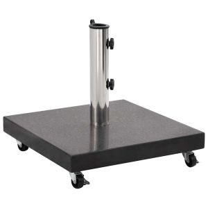 vidaXL base de sombrilla de granito cuadrada negro 30 kg