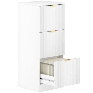 Cajonera de oficina 40x40x101 cm mdf color blanco Homcom