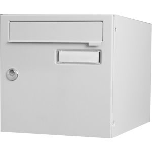 Buzón normalizado 2 puertas exteriores renz acero gris brillo