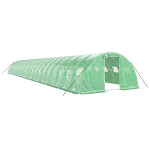 vidaXL invernadero con estructura de acero verde 88 m² 22x4x2 m