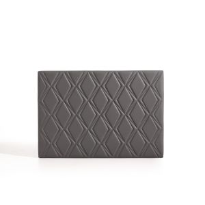 Cabecero rubí para cama de 90 de polipiel gris 115x115x8. Matris