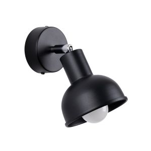 Lámpara de pared elba 1 negro acero 19x17x11cm