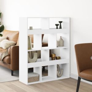 Librerías madera ingeniería blanco 100x33x125,5 cm