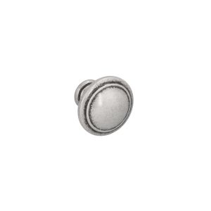 Pomo para muebles 2025 en zamac diámetro 35mm plata brillante lote de 6