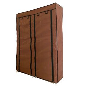 Armario zapatero tela 2 puertas nyana home 125x92x28.5cm 28 pares marron