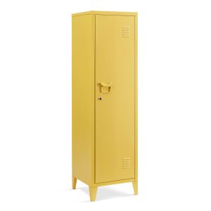 Casillero metálico kurikka con 3 compartimientos acero 137x38x38 cm amarill