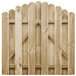vidaXL puerta de valla de madera de pino impregnada 100x100 cm
