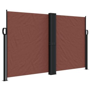 vidaXL toldo lateral retráctil marrón 140x1200 cm