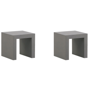 Conjunto de 2 sillas de jardín taranto cemento gris