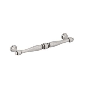 Tirador para mueble en zamac 619 dist entre ejes 128mm color plata lote 6