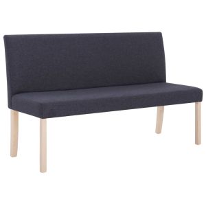 vidaXL banco de poliéster 139,5 cm gris