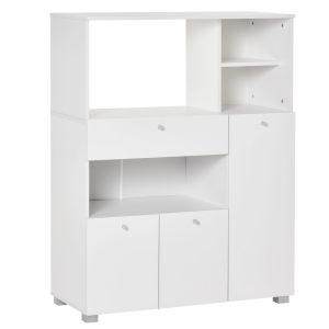 Aparador auxiliar para microonda 90x40x120 cm color blanco Homcom