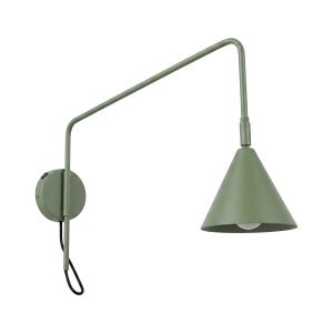 Apliques nox 1 verde oliva acero 14x30x61cm