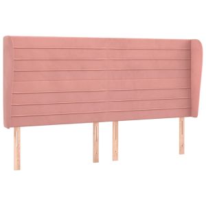 vidaXL cabecero con orejas de terciopelo rosa 203x23x118/128 cm