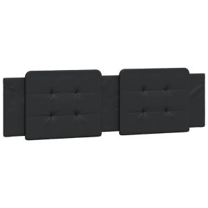 vidaXL cabecero de cama acolchado cuero sintético negro 180 cm