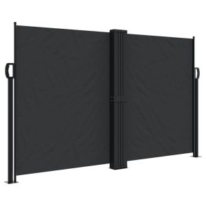 vidaXL toldo lateral retráctil negro 140x1200 cm